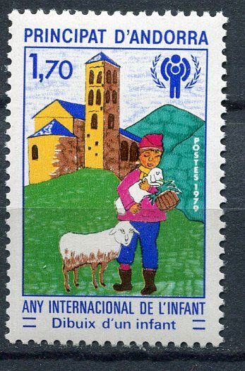 TIMBRE ANDORRE FRANCE NEUF N 279 ENFANT AVEC MOUTON ET EGLISE 400741464096