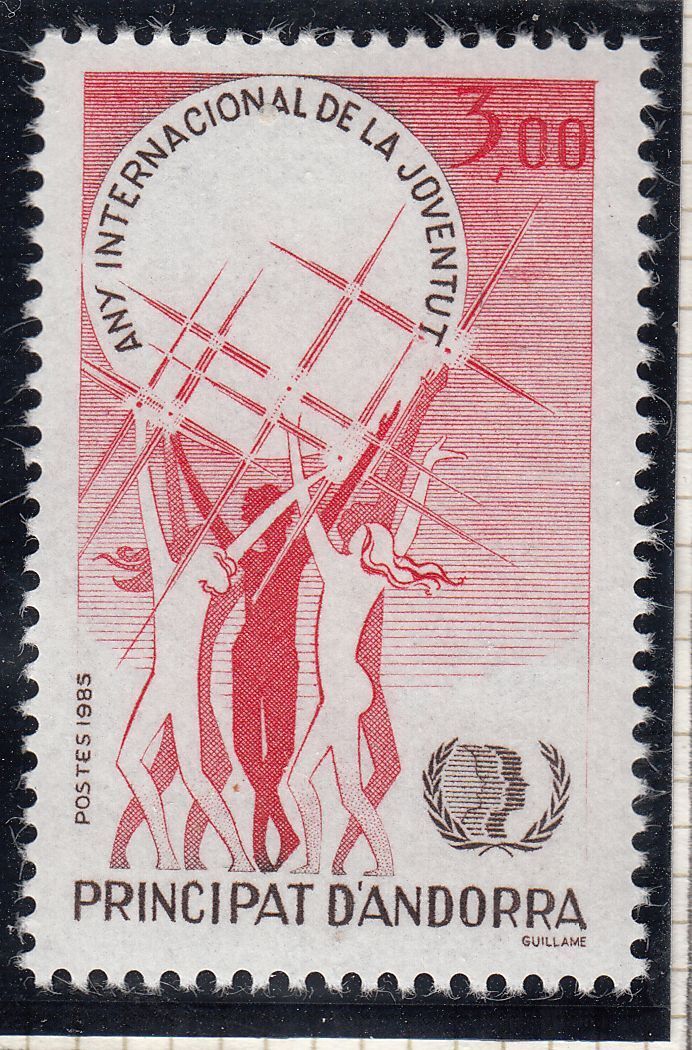 TIMBRE ANDORRE FRANCE NEUF N° 341 * ANNEE INTERNATIONALE DE LA JEUNESSE