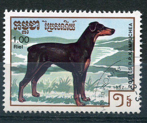 TIMBRE CHIEN DOBERMAN 120807984646