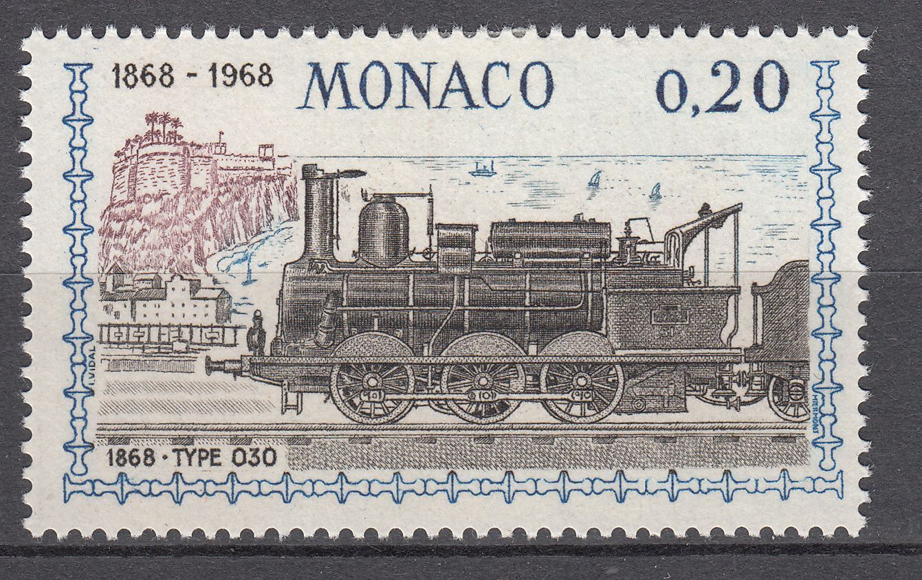 TIMBRE MONACO NEUF N 752 LOCOMOTIVES PLM 030 1868 401576086446