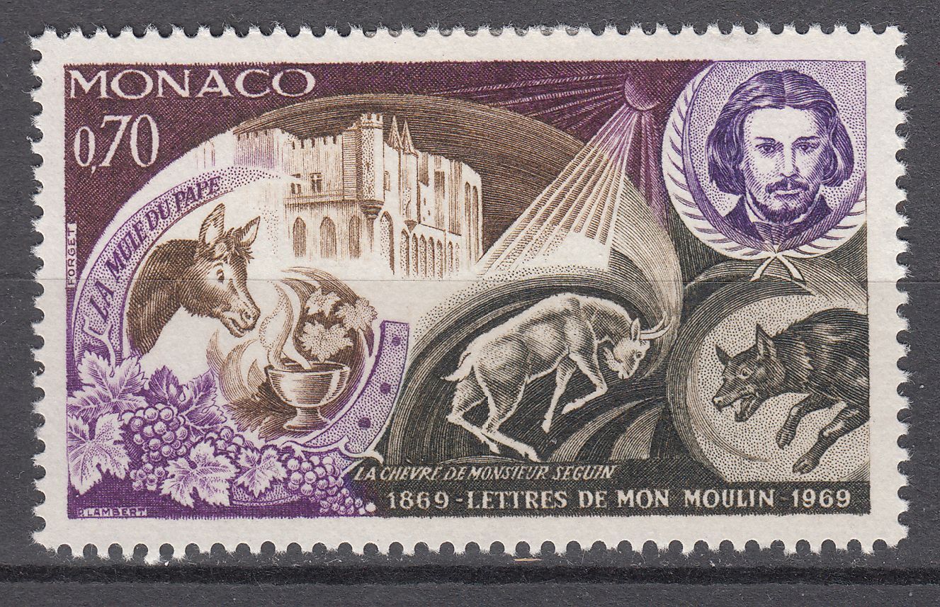 TIMBRE MONACO NEUF N 794 MON MOULIN ALPHONSE DAUDET CHEVRE MR SEGUIN 123321572636