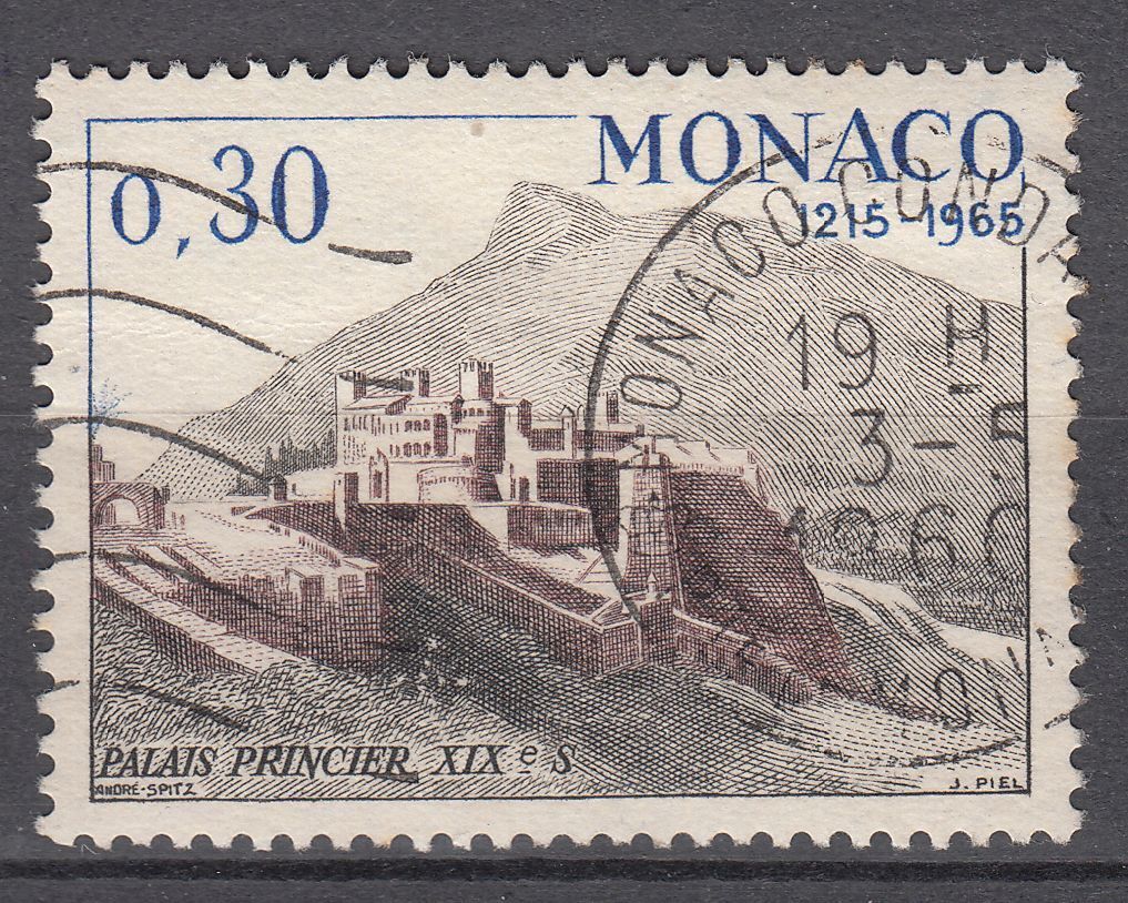 TIMBRE MONACO OBL N 680 PALAIS PRINCIER AU 19 SIECLE 123185362496