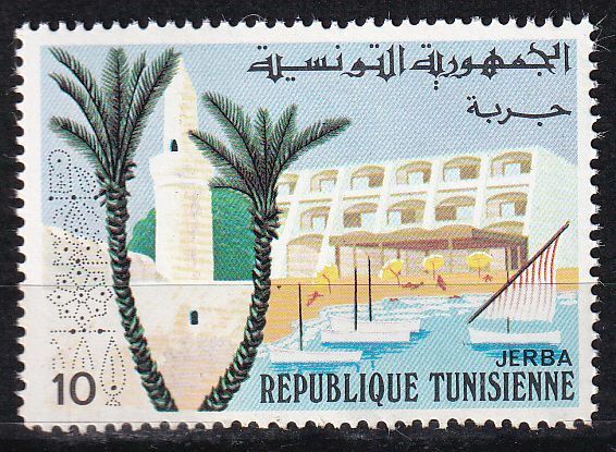 TIMBRE TUNISIE N 805 VUE DE DJERBA 403412234176