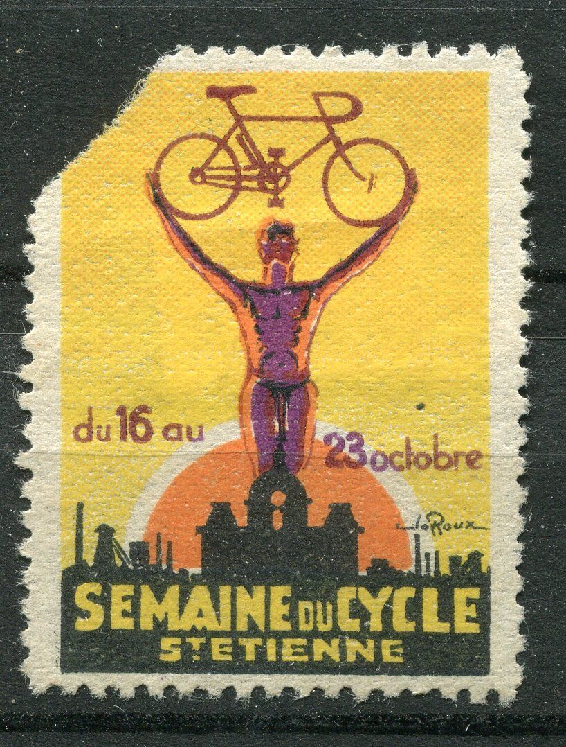 TIMBRE VIGNETTE ERINNOPHILIE SEMAINE DU CYCLE ST ETIENNE 400818684846