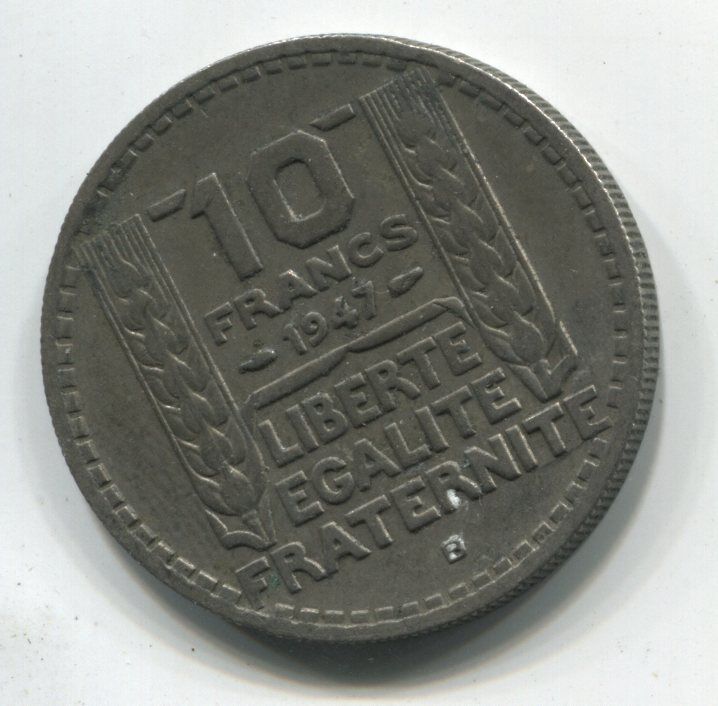 10 FRANCS TURIN 1947 B PETITE TETE RAMEAU COURT 110888215277