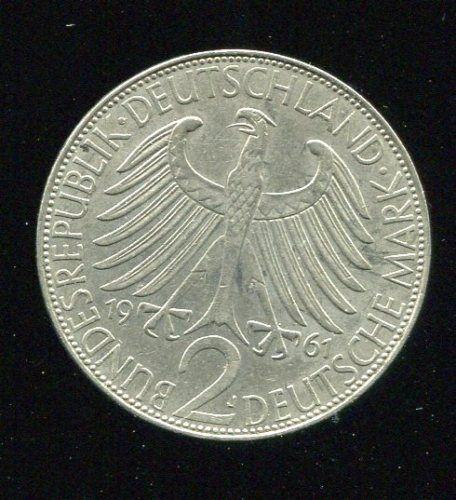 2 DEUTSCHE MARK 1961 J 120713888287