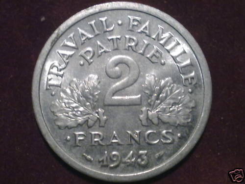 2 FRANCS BAZOR 1943 110613372317