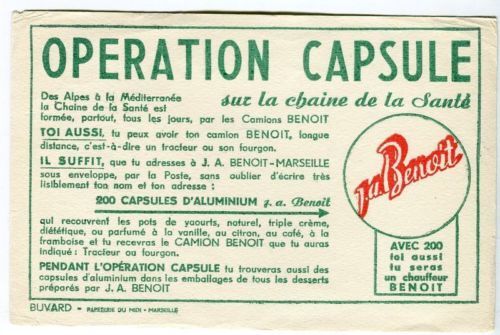 BUVARD OPERATION CAPSULE J.A. BENOIT