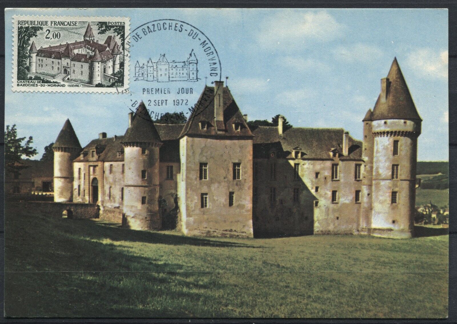 CARTE MAXIMUM 2091972 FDC CHATEAU DE BAZOCHES DU MORVAND NIEVRE 120929916357