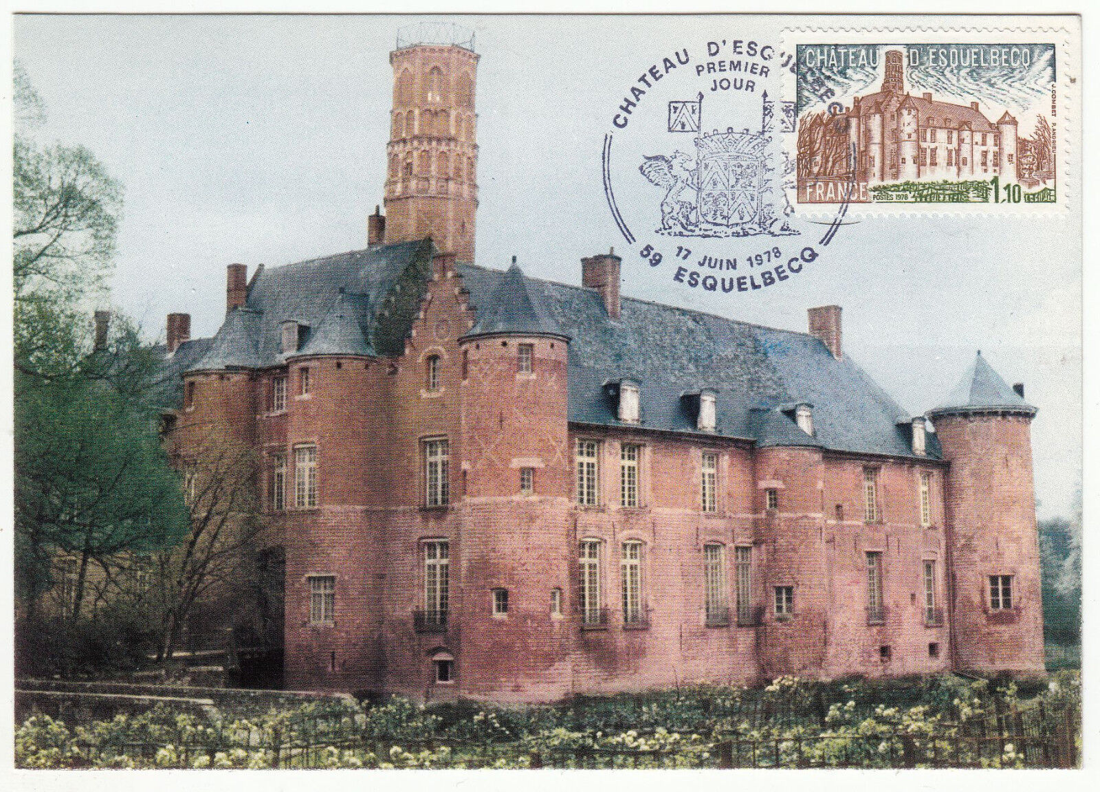 CARTE MAXIMUM FDC 1978 TIMBRE N 2000 CHATEAU D ESQUELBESQ 122821276727