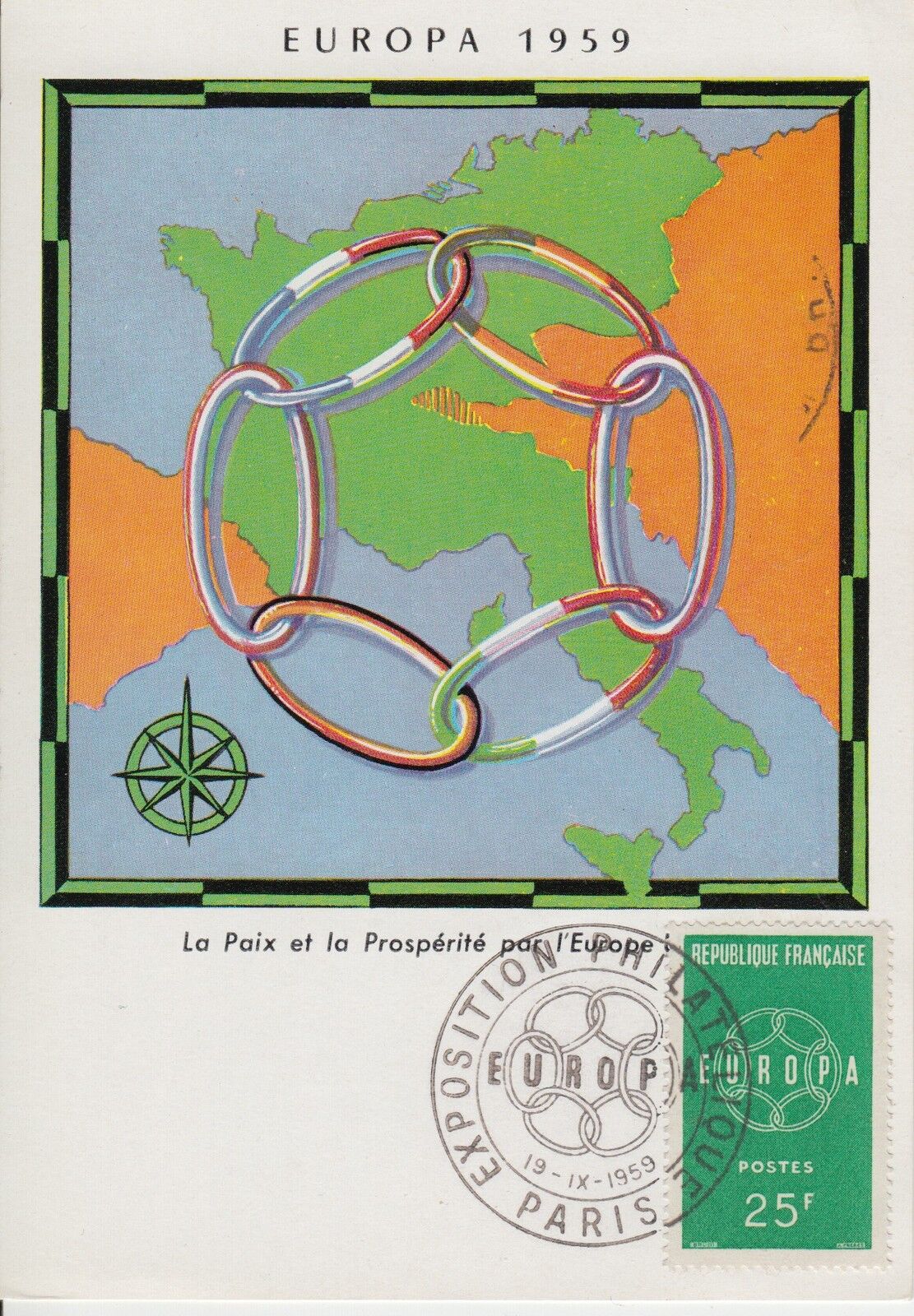 CARTE MAXIMUN FRANCE TIMBRE N 1218 EUROPA 121484943577