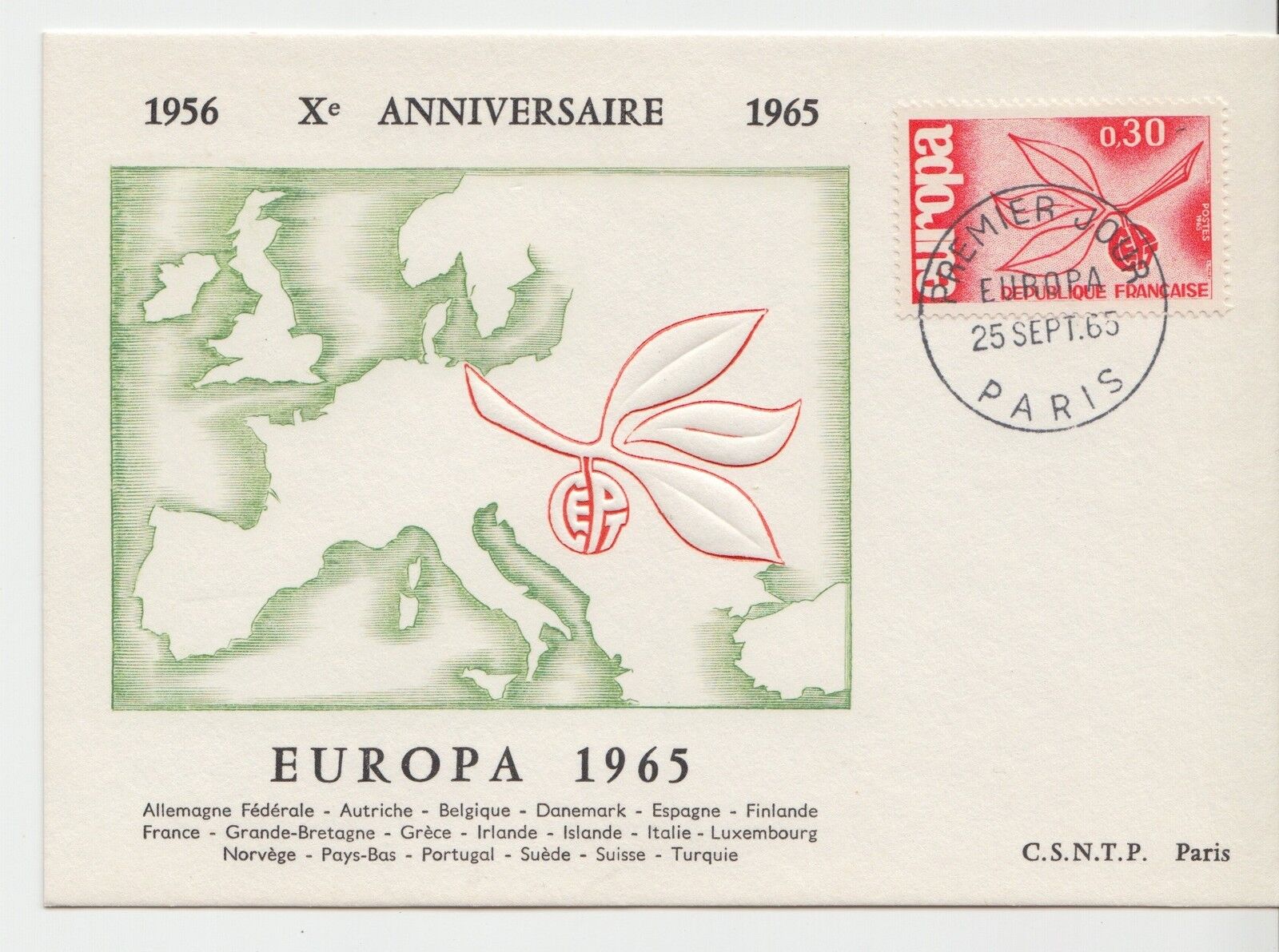 CARTE MAXIMUN FRANCE TIMBRE N 1455 EUROPA 121485639267