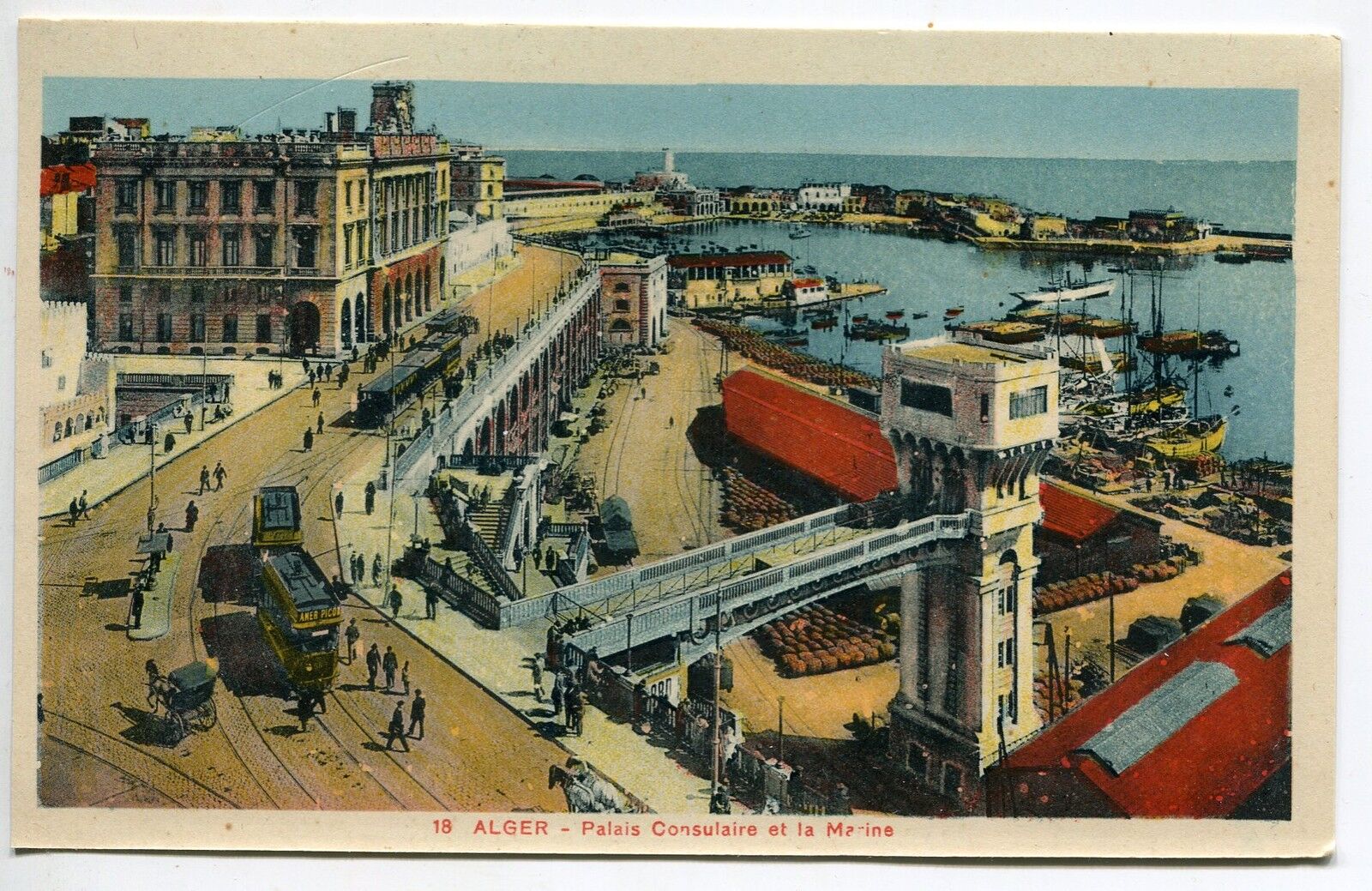 CARTE POSTALE ALGER PALAIS CONSULAIRE DE LA MARINE 400704459417