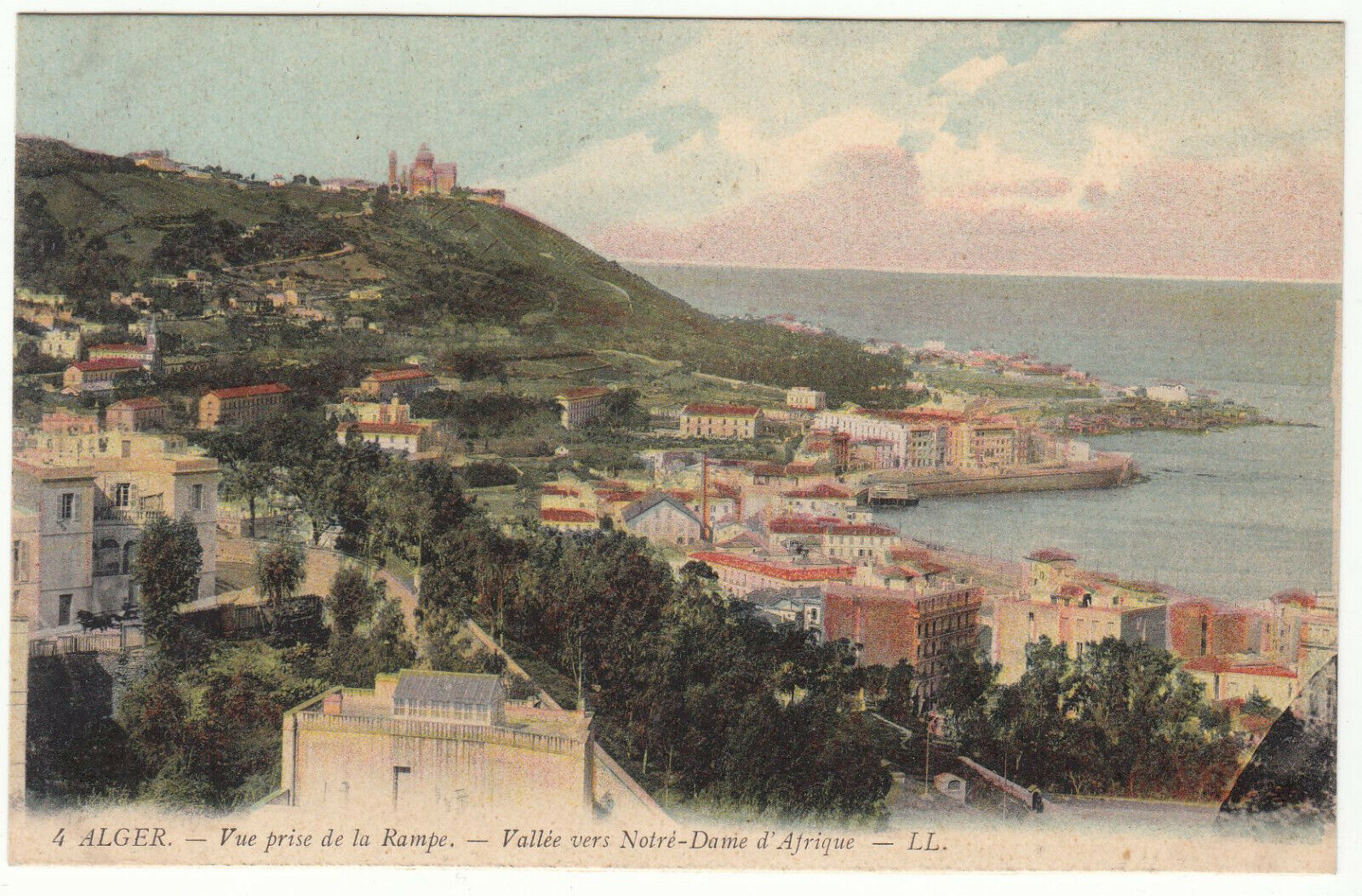 CARTE POSTALE ALGER VUE PRISE DE LA RAMPE VALLEE VERS NOTRE DAME D AFRIQUE 401942238717