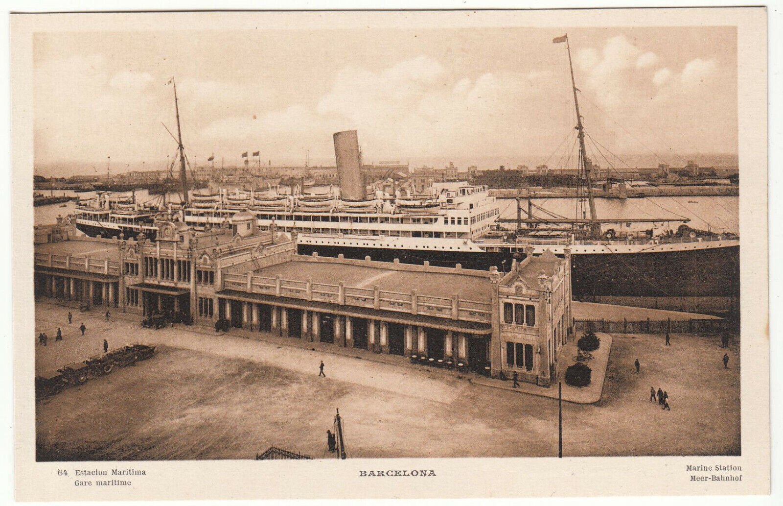 CARTE POSTALE BARCELONA ESTACLOU MARITIMA GARE MARITIME 124011748957