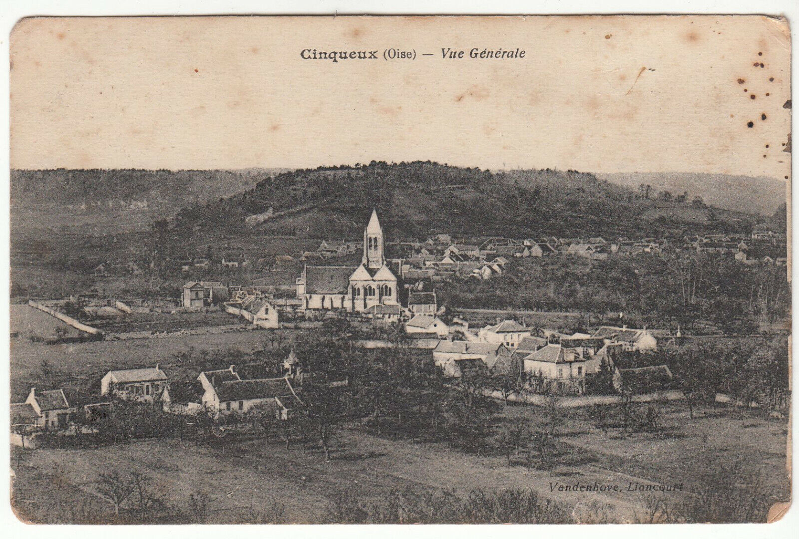 CARTE POSTALE CINQUEUX OISE VUE GENERALE 123977545397