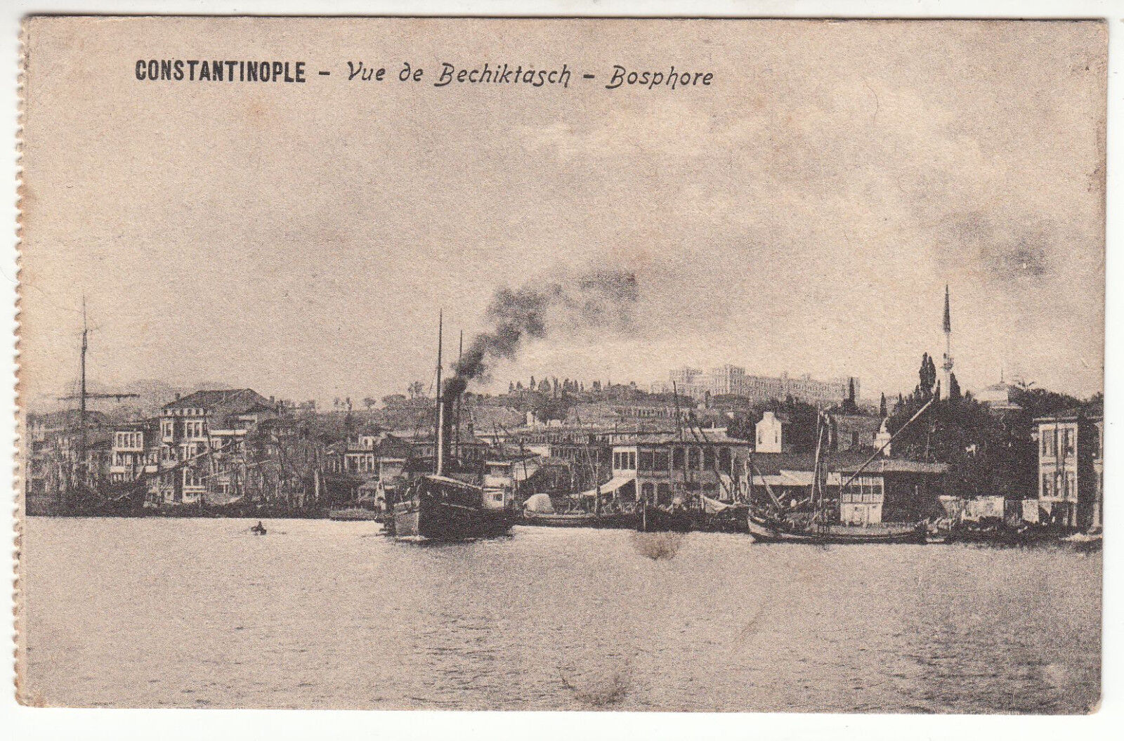 CARTE POSTALE CONSTANTINOPLE VUE DE BECHIKTASCH BOSPHORE 401513278867