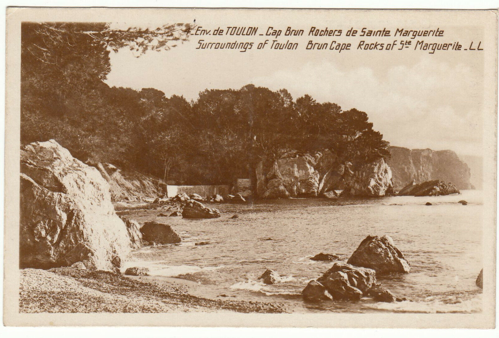 CARTE POSTALE ENVIRON DE TOULON CAP BRUN ROCHERS DE SAINTE MARGUERITE 123970401577