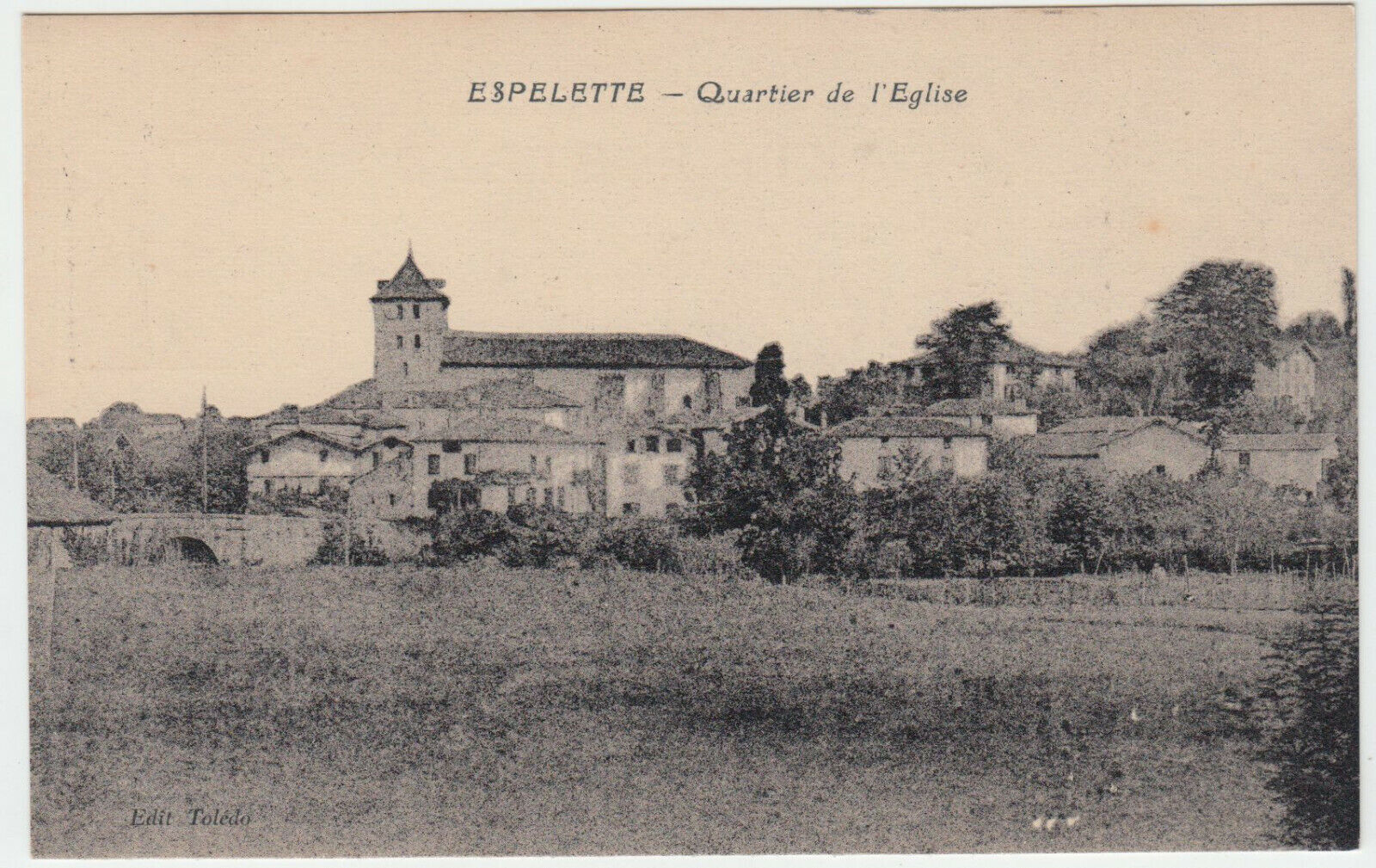 CARTE POSTALE ESPELETTE QUARTIER DE L EGLISE 402124304917