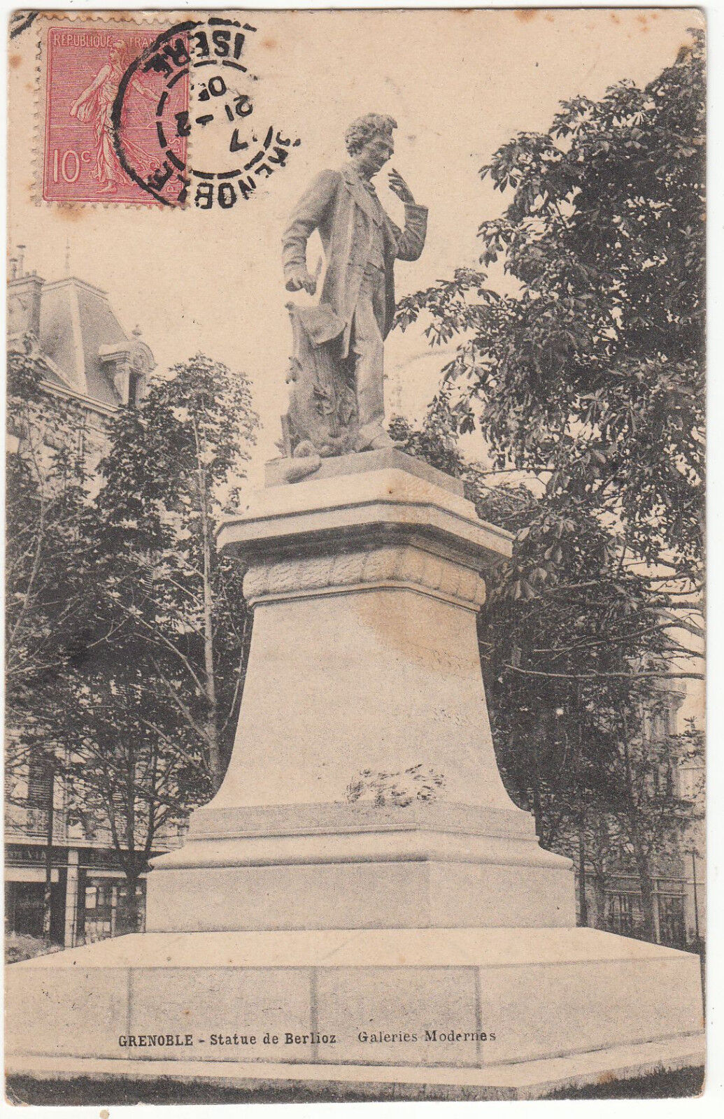 CARTE POSTALE GRENOBLE STATUE DE BERLIOZ 122214253417