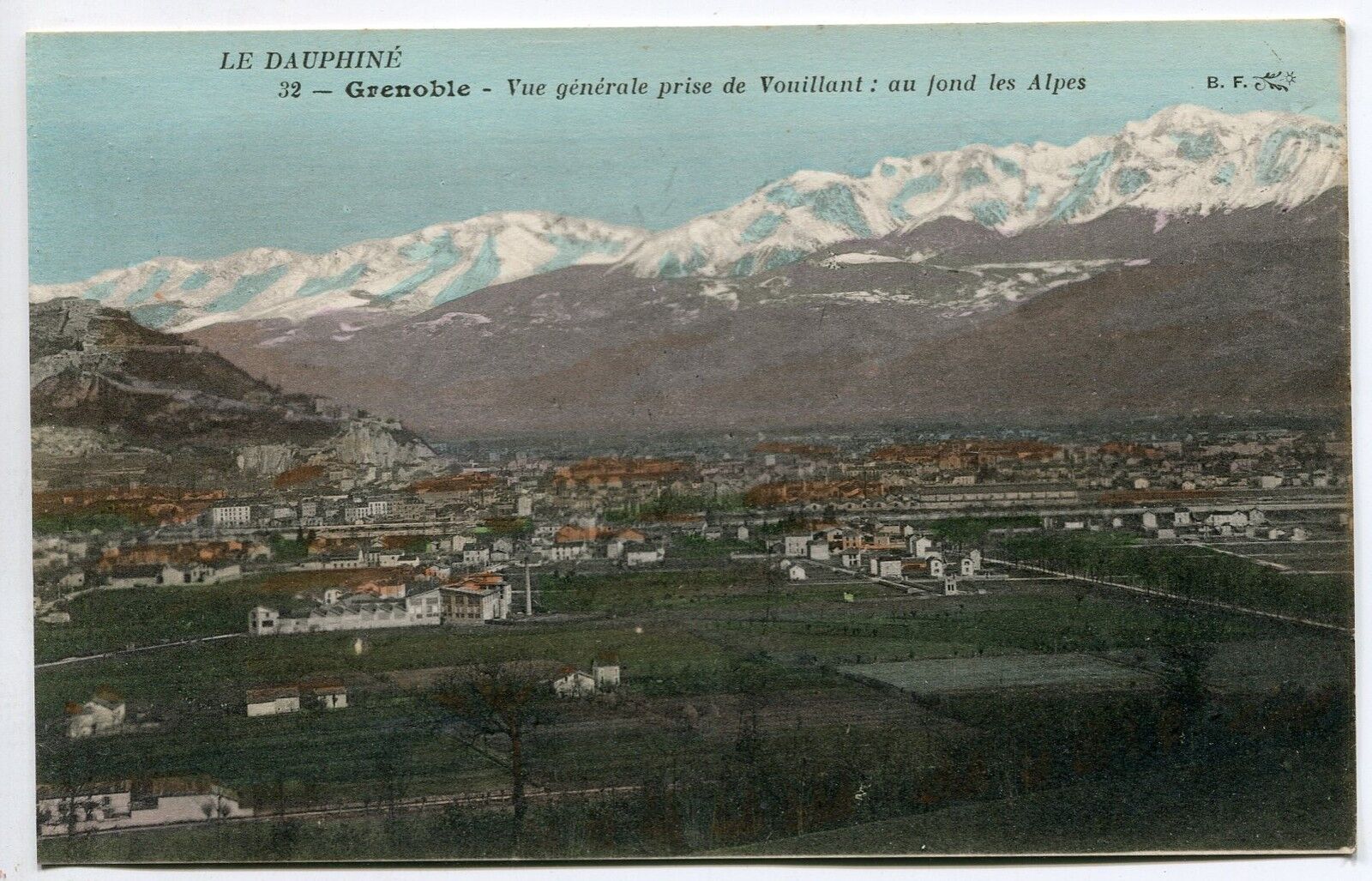 CARTE POSTALE GRENOBLE VUE GENERALE PRISE DE VOUILLANT AU FOND LES ALPES 400626070047