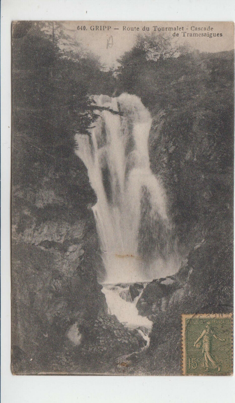 CARTE POSTALE GRIPP ROUTE DU TOURMALET CASCADE DE TRAMESAIGUES 123914877347