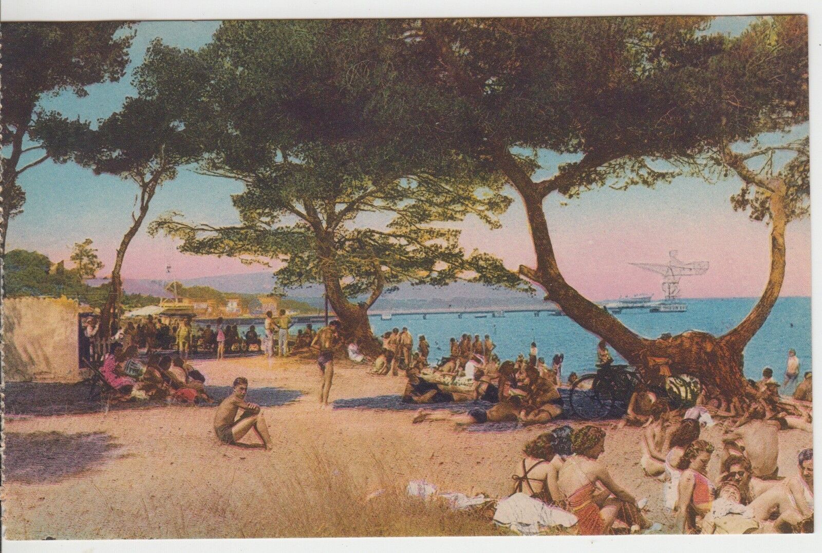 CARTE POSTALE HYERES LES PALMIERS PLAGE DE LA POTINIERE 400807378337