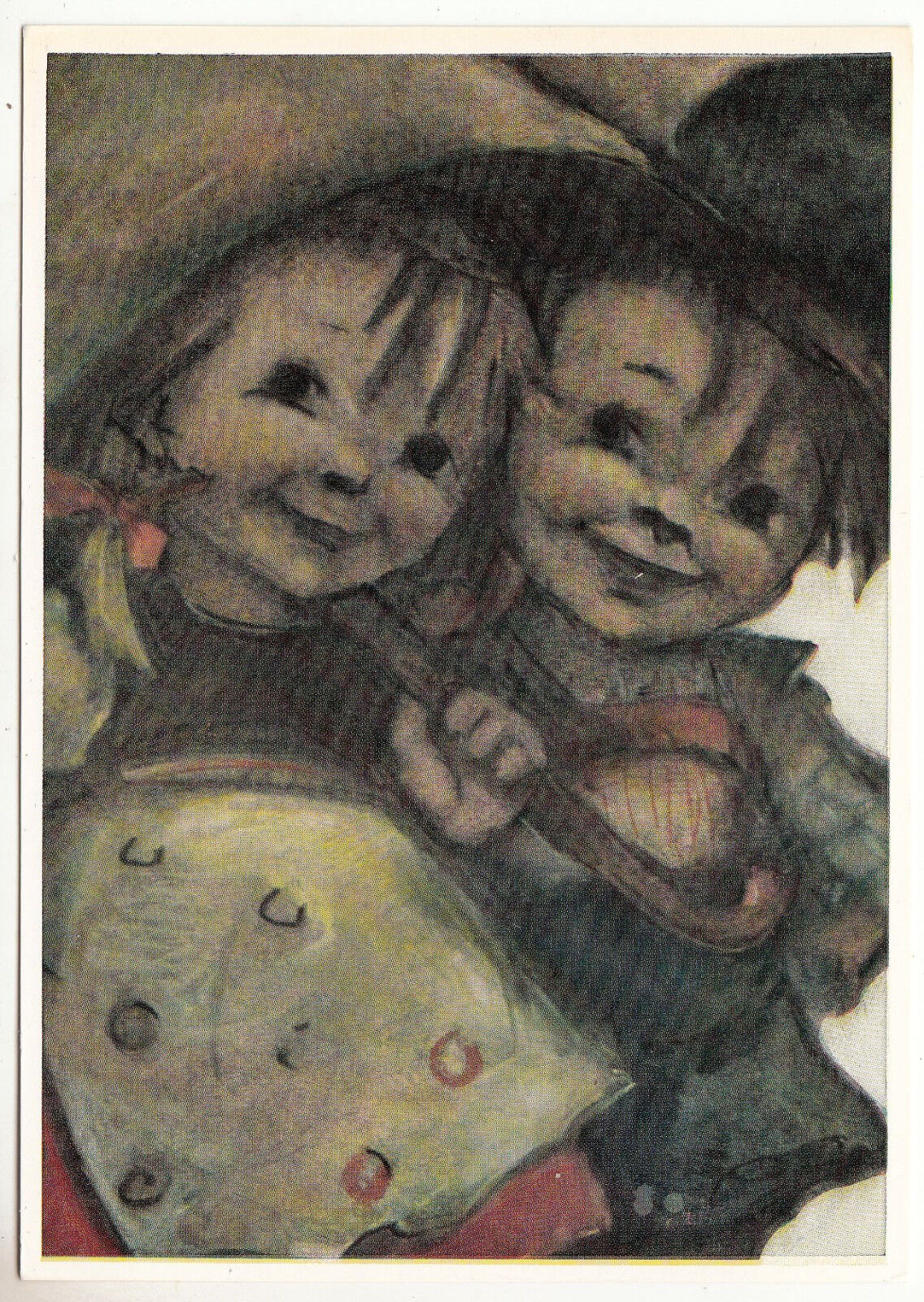 CARTE POSTALE ILLUSTRATEUR HUMMEL 14702 DEUX JEUNE ENFANTS