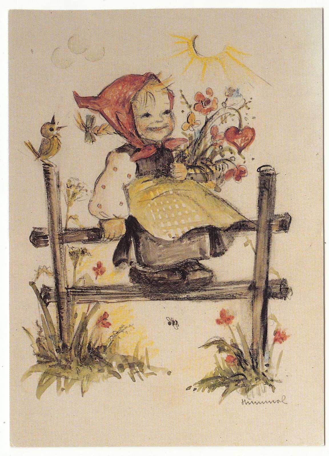 CARTE POSTALE ILLUSTRATEUR HUMMEL IN HOHENLUFT OUT FOR AN AIRING 401484172627