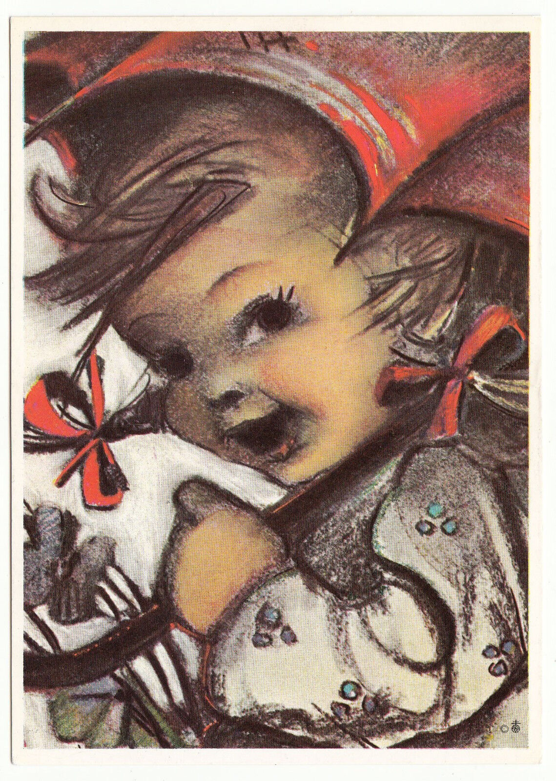 CARTE POSTALE ILLUSTRATEUR HUMMEL N° 14605 JEUNE FILLE