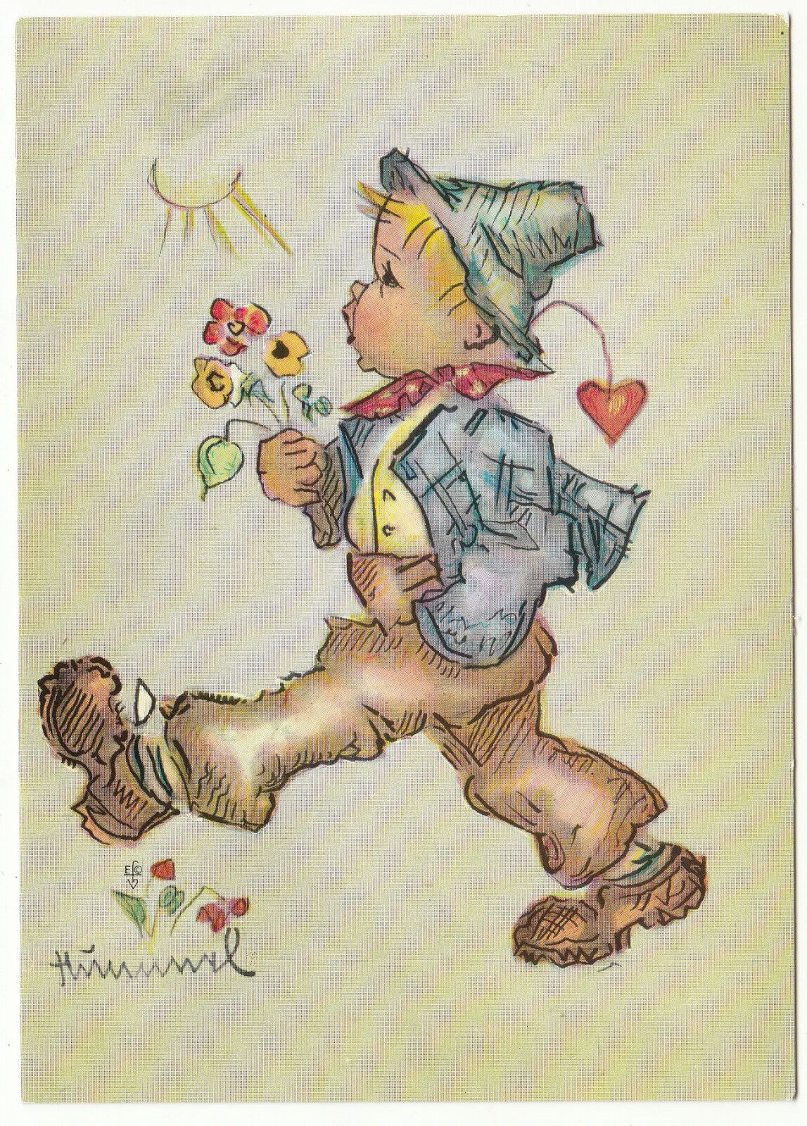 CARTE POSTALE ILLUSTRATEUR HUMMEL N° 802 THE LUCKY MESSENGER