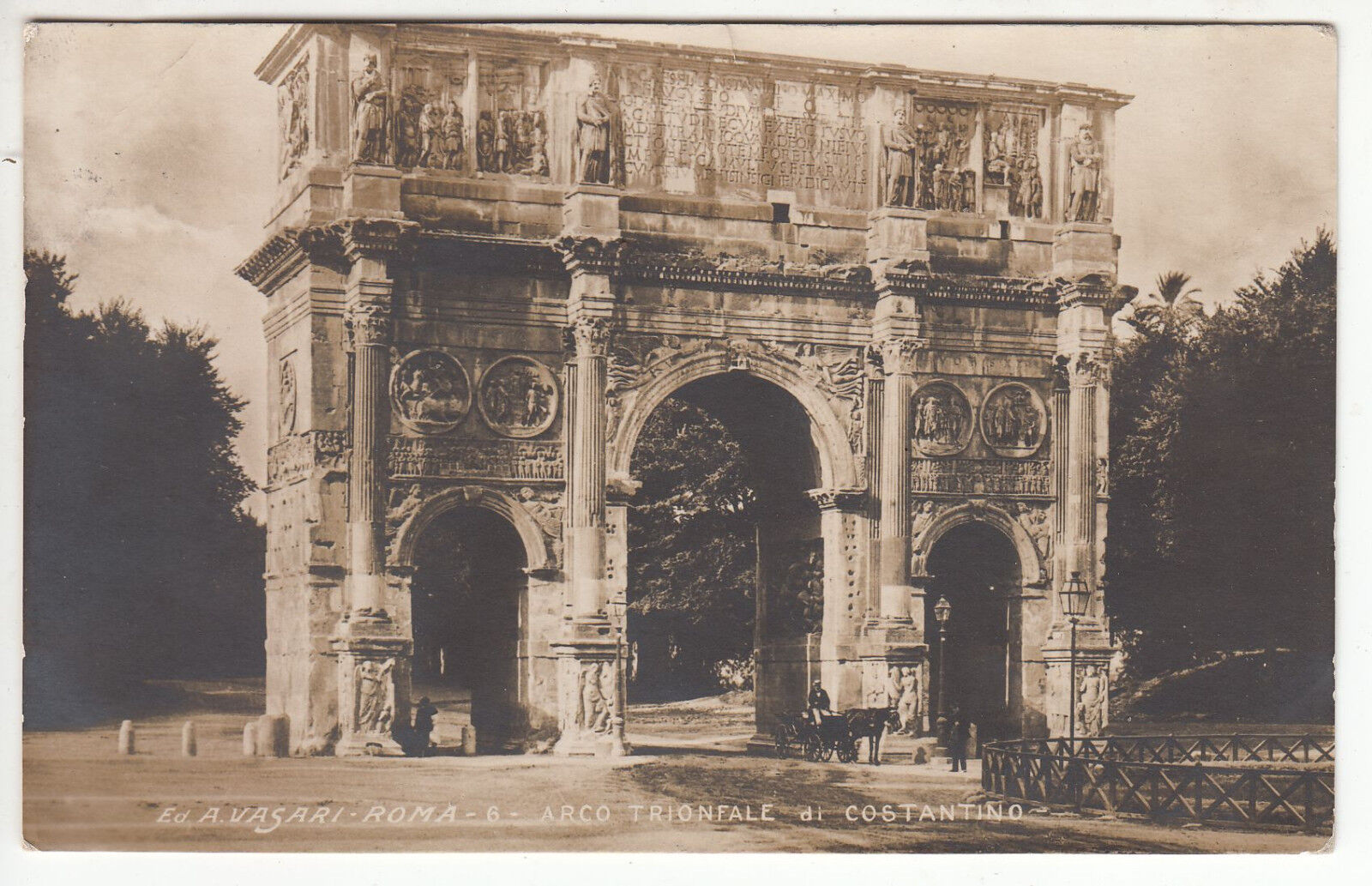 CARTE POSTALE ITALIE A VASRI ROMA ARCO TRIONFALE DI COSTANTINO 401241222037