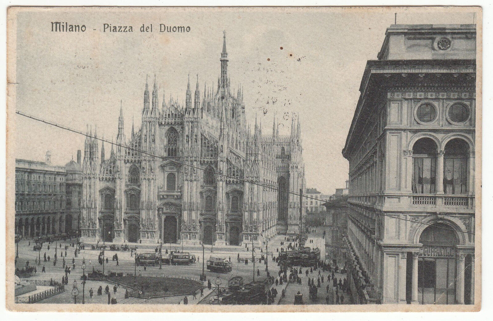 CARTE POSTALE ITALIE MILANO PIAZZA DEL DUOMO 122265926427