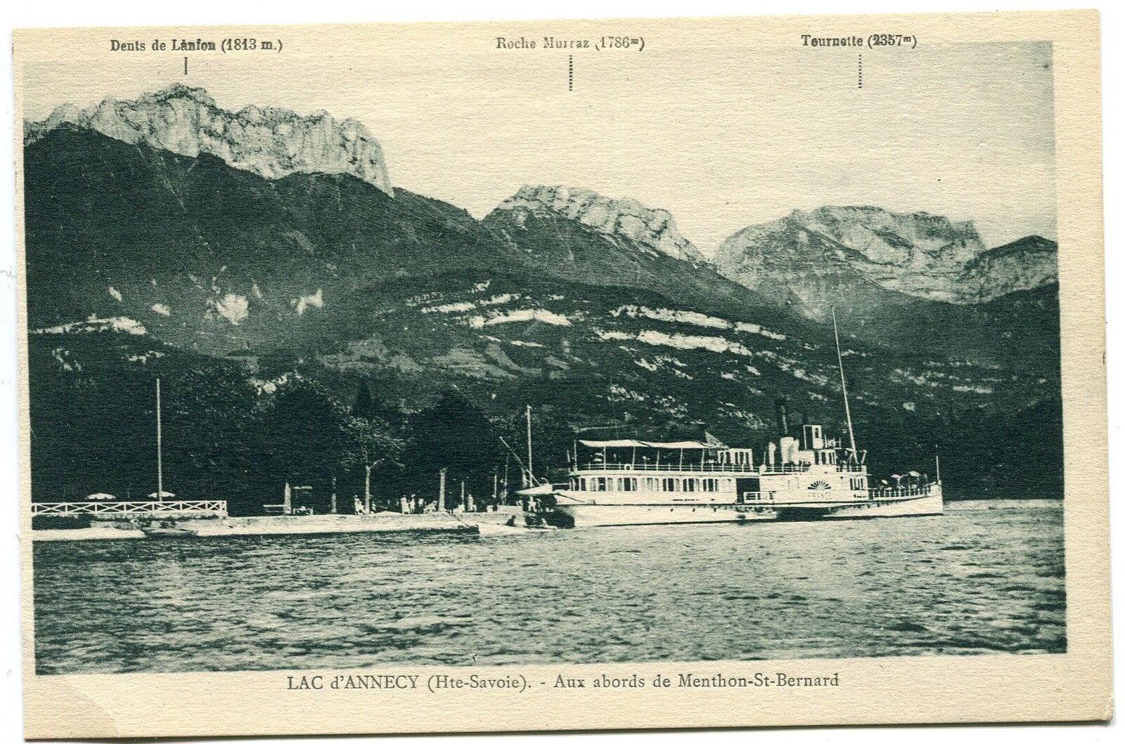 CARTE POSTALE LAC D ANNECY AUX ABORD DE MENTHON ST BERNARD BATEAU 400638770907