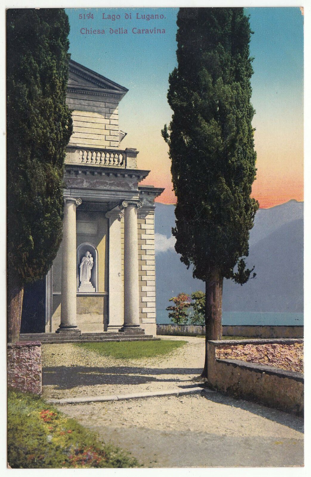 CARTE POSTALE LAGO DI LUGANO CHIESA DELLA CARAVINA 401950772577