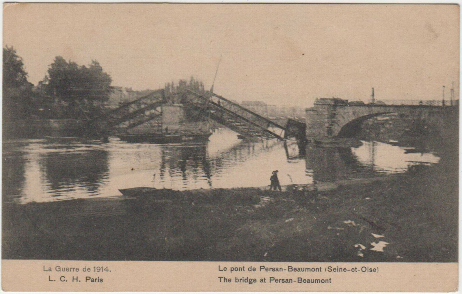 CARTE POSTALE LE PONT DE PERSAN BEAUMONT SEINE ET OISE 401899716817