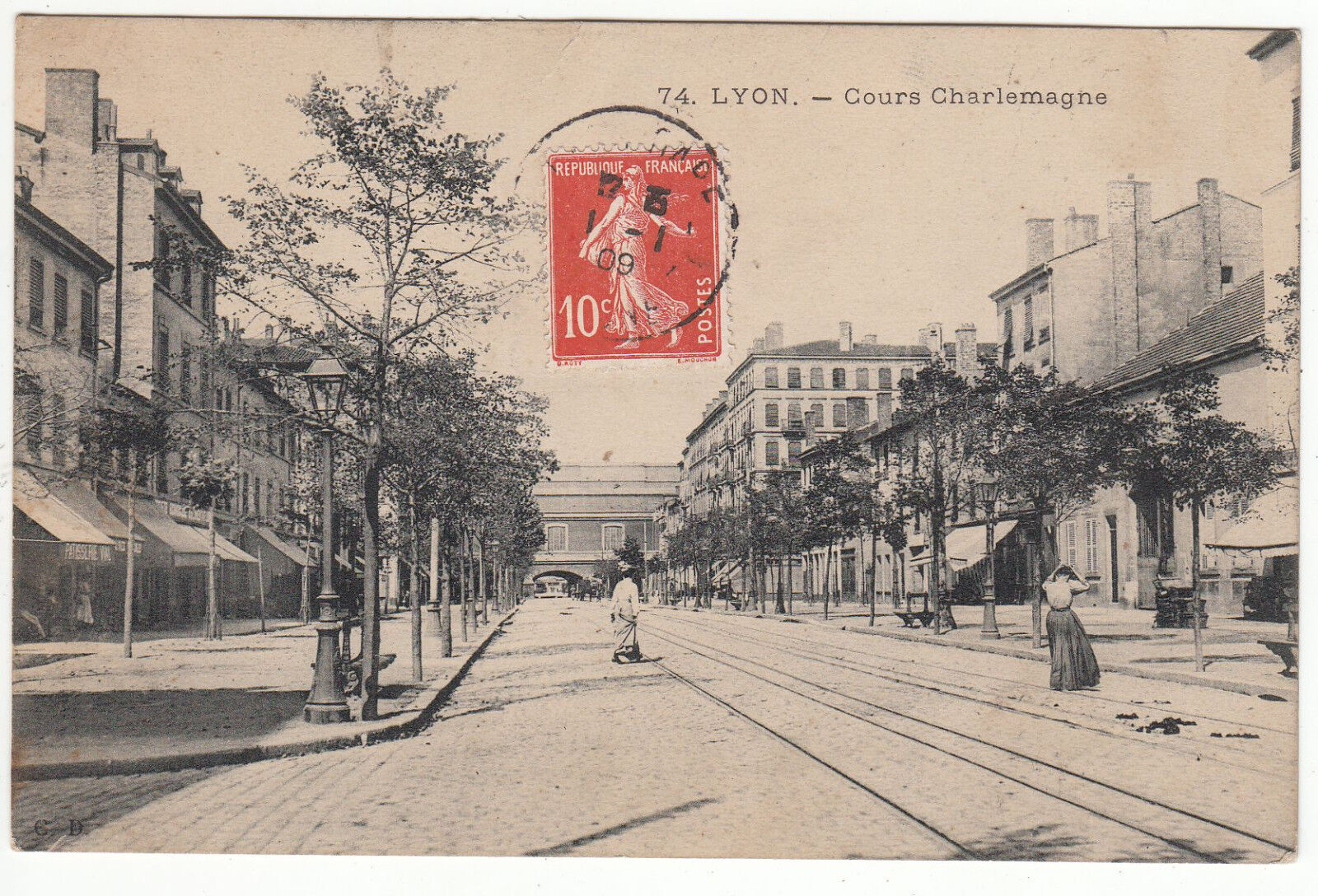 CARTE POSTALE LYON COURS CHARLEMAGNE 401220157027
