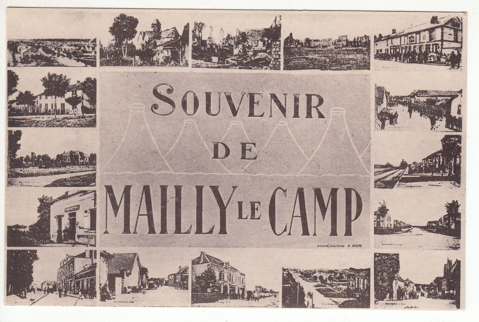 CARTE POSTALE MAILLY LE CAMP SOUVENIR PLUSIEUR VUES 122207280857