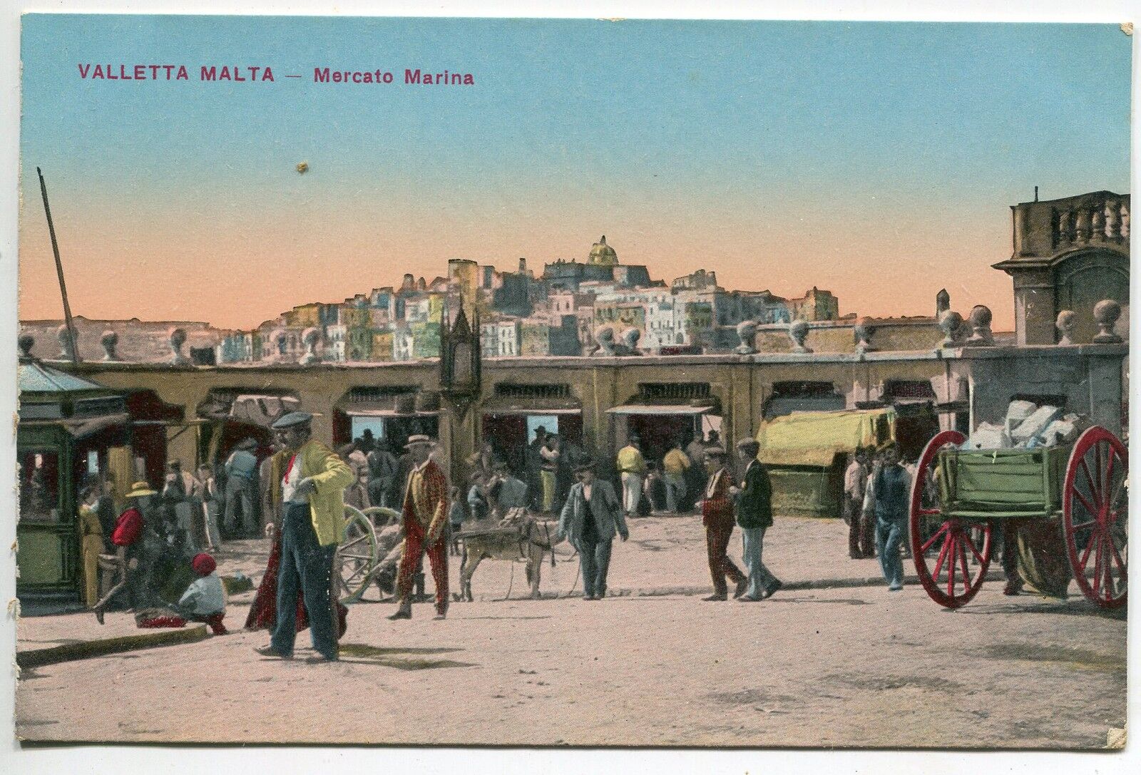 CARTE POSTALE MALTE MALTA VALLETTA MERCATO MARINA 400665806357