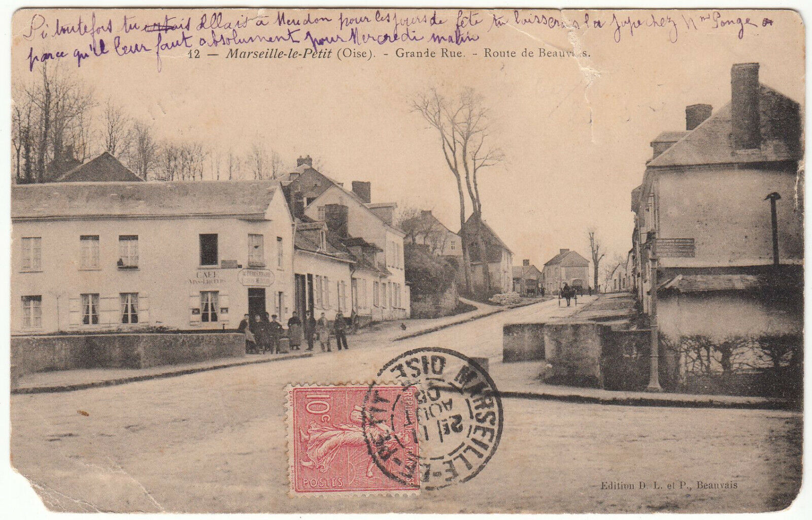 CARTE POSTALE MARSEILLE LE PETIT GRANDE RUE ROUTE DE BEAUVAIS 123977188977