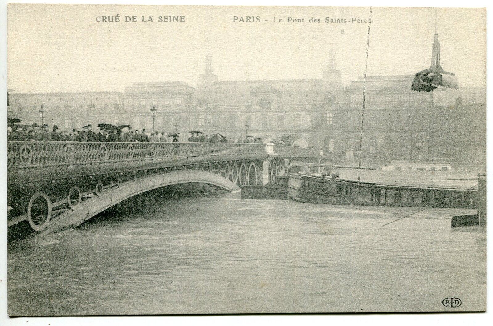 CARTE POSTALE PARIS CRUE DE LA SEINE LE PONT DES SAINTS PERE 121377850847