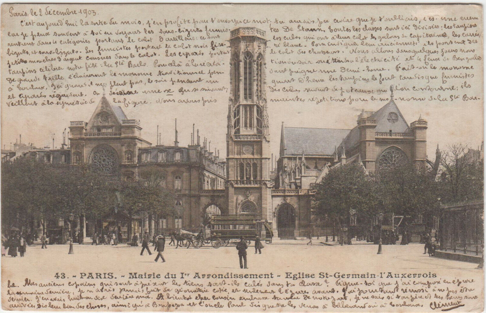 CARTE POSTALE PARIS MAIRIE DU I ARRONDISSEMENT EGLISE SAINT GERMAIN L AUXERROIS 123933733547