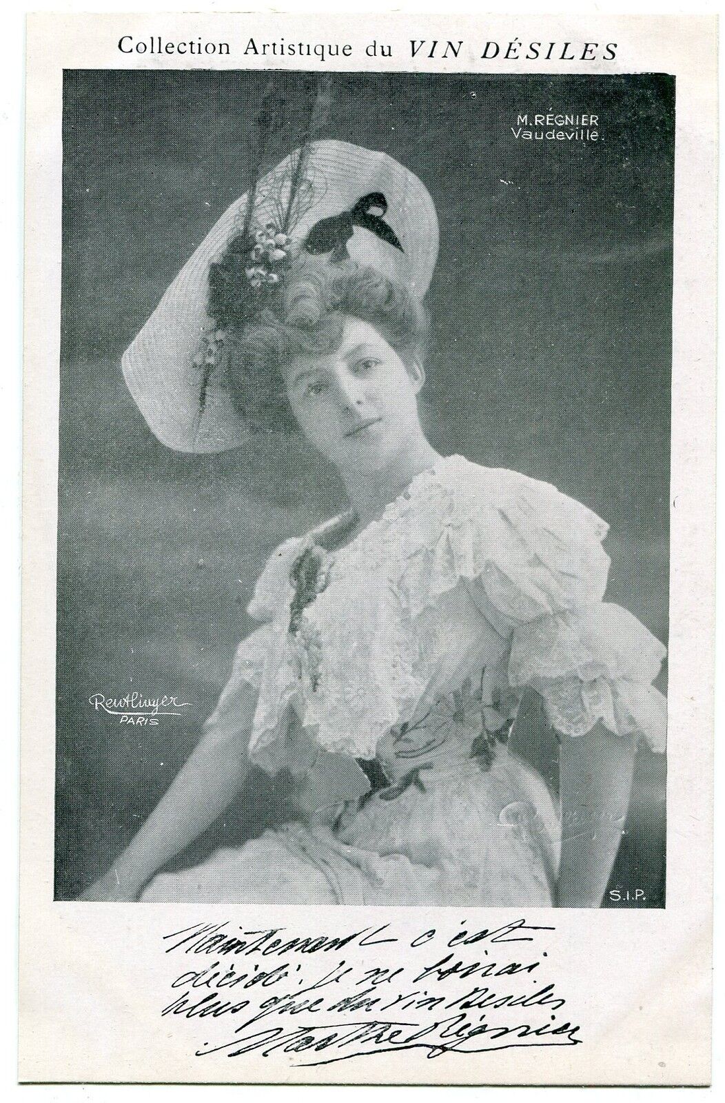 CARTE POSTALE PHOTO PERSONNALITE MARTHE REIGNIER VAUDEVILLE 400810882657