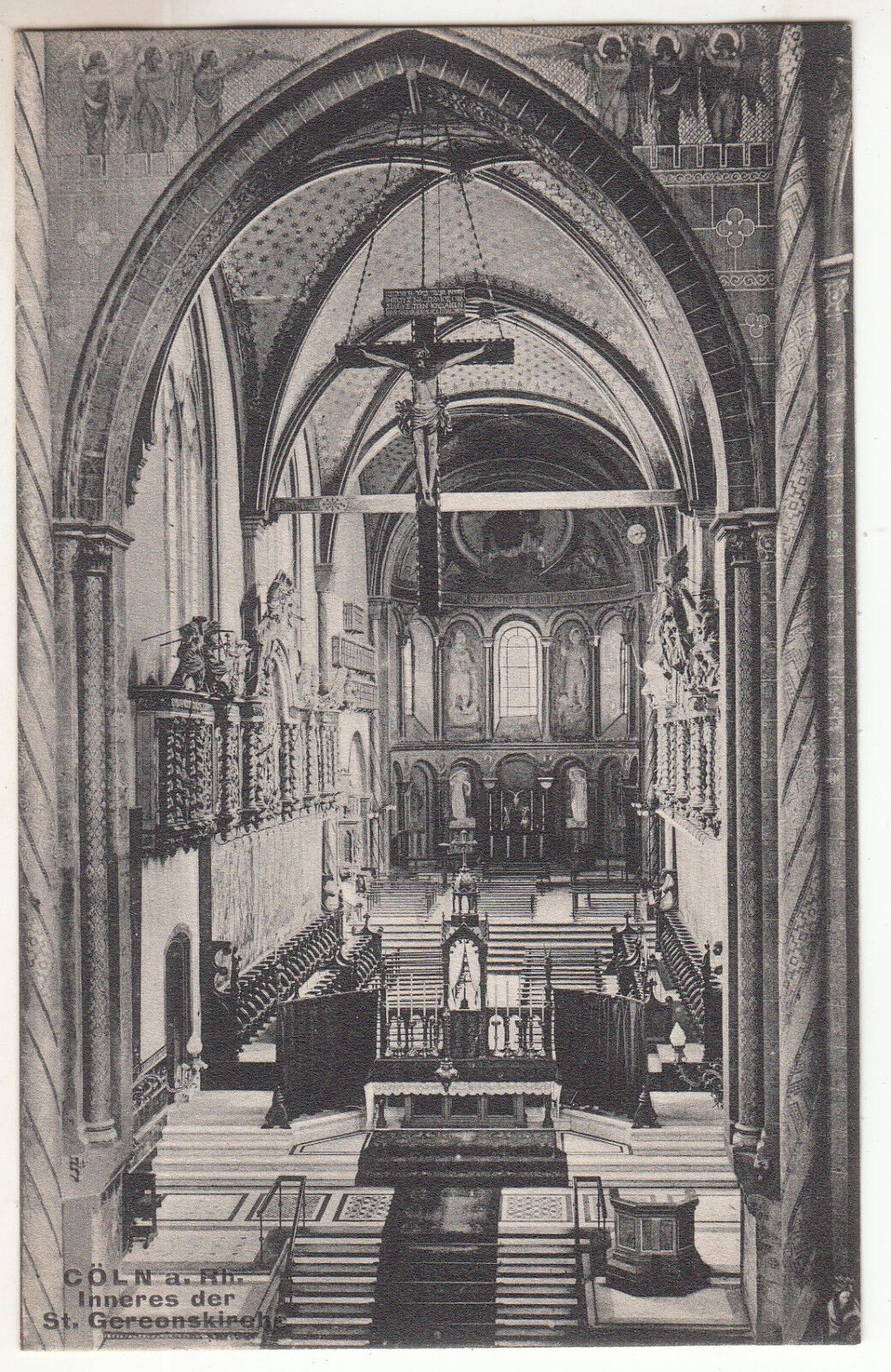 CARTE POSTALE POFTKARTE ALLEMAGNE COLN INNERES DER ST GEREONSKIRCHE 401622345227