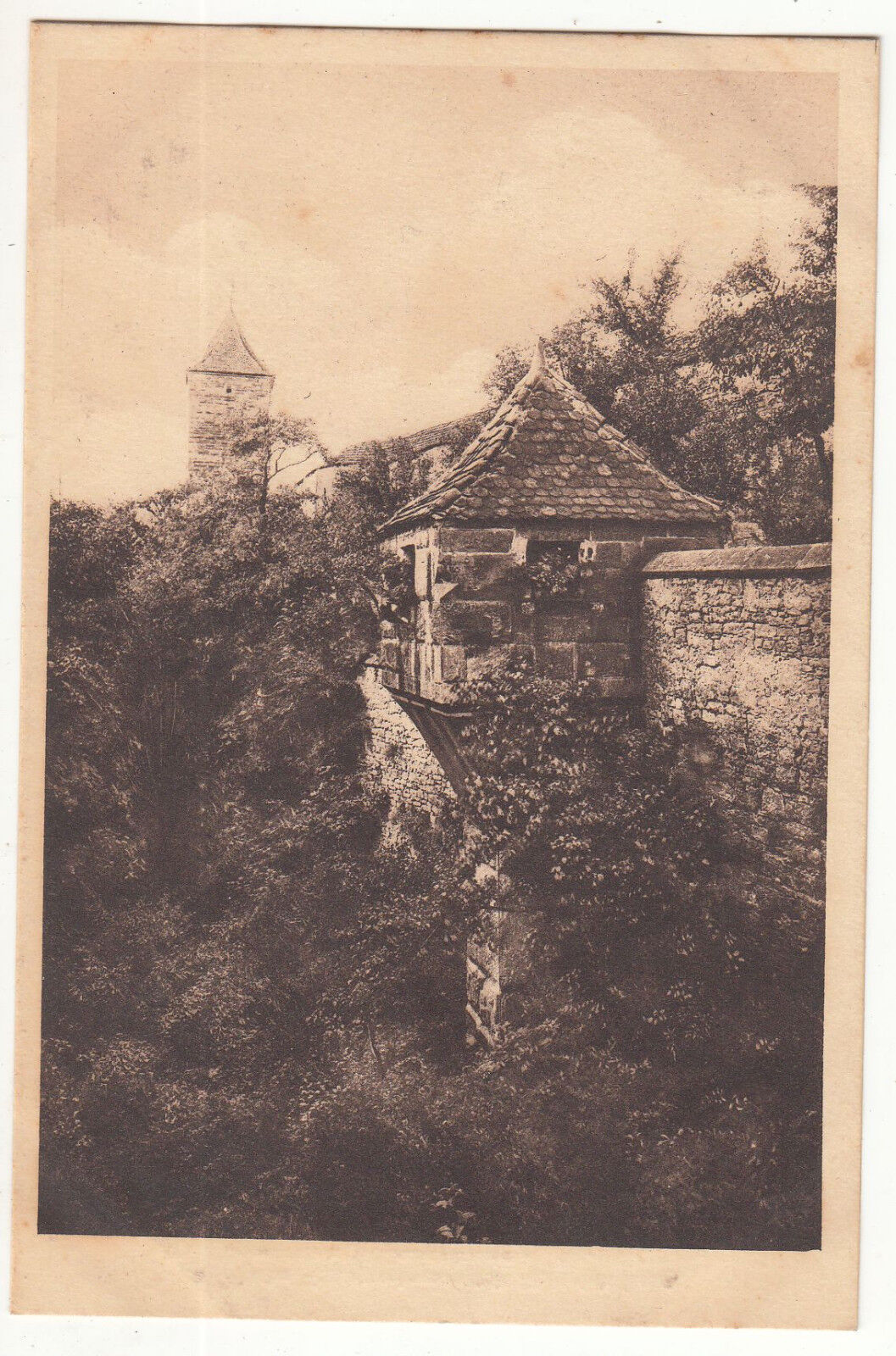 CARTE POSTALE POFTKARTE ALLEMAGNE ROTHENBURG STADTMAUERPARTIE AM RUDERTOR 401624102217