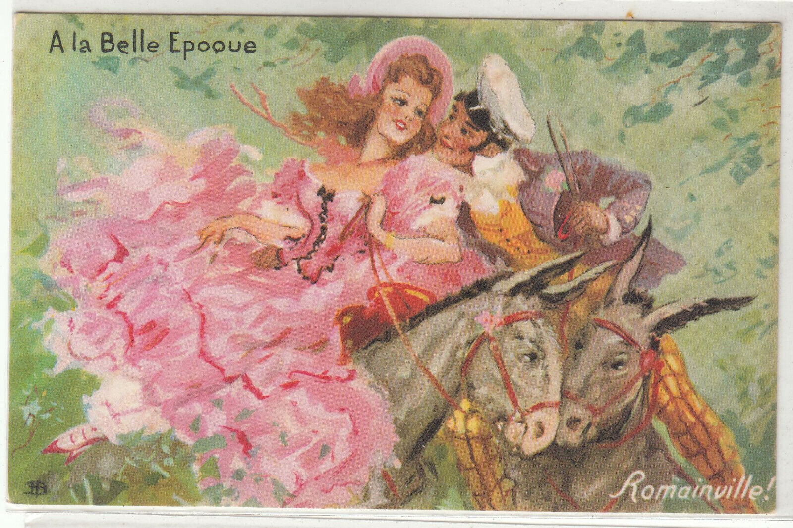 CARTE POSTALE ROMAINVILLE A LA BELLE EPOQUE ILLUSTRATEUR 401939759547