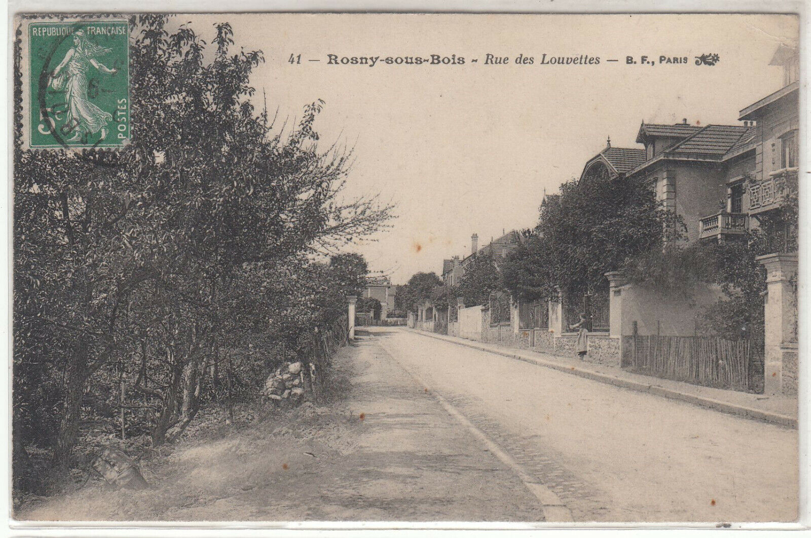 CARTE POSTALE ROSNY SOUS BOIS RUE DES LOUVETTES 123958520987