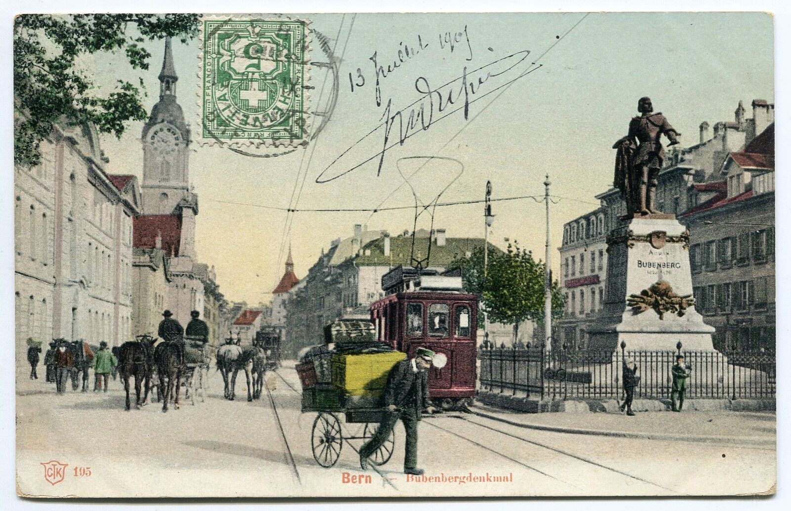 CARTE POSTALE SUISSE BERN BUDENBERGDENKMAL 400640608437