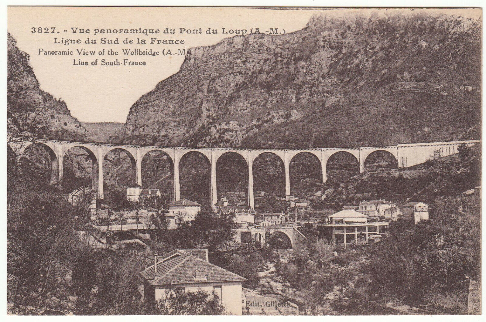 CARTE POSTALE VUE PANORAMIQUE DU PONT DU LOUP LIGNE DU SUD DE LA FRANCE 123970664097