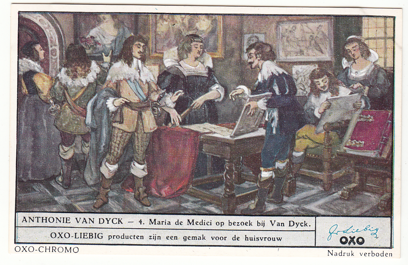 CHROMO LIEBIG ANTHONIE VAN DYCK MARIA DE MEDECI OP BEZOEK BIJ VAN DYCK 124057721707